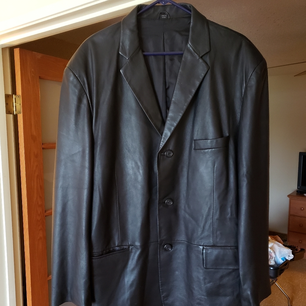 Alfani men's leather jacket R46 Macy's